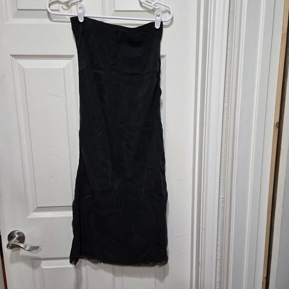 AG Cupro Strapless Midi Dress Black Size Small - Picture 4 of 12